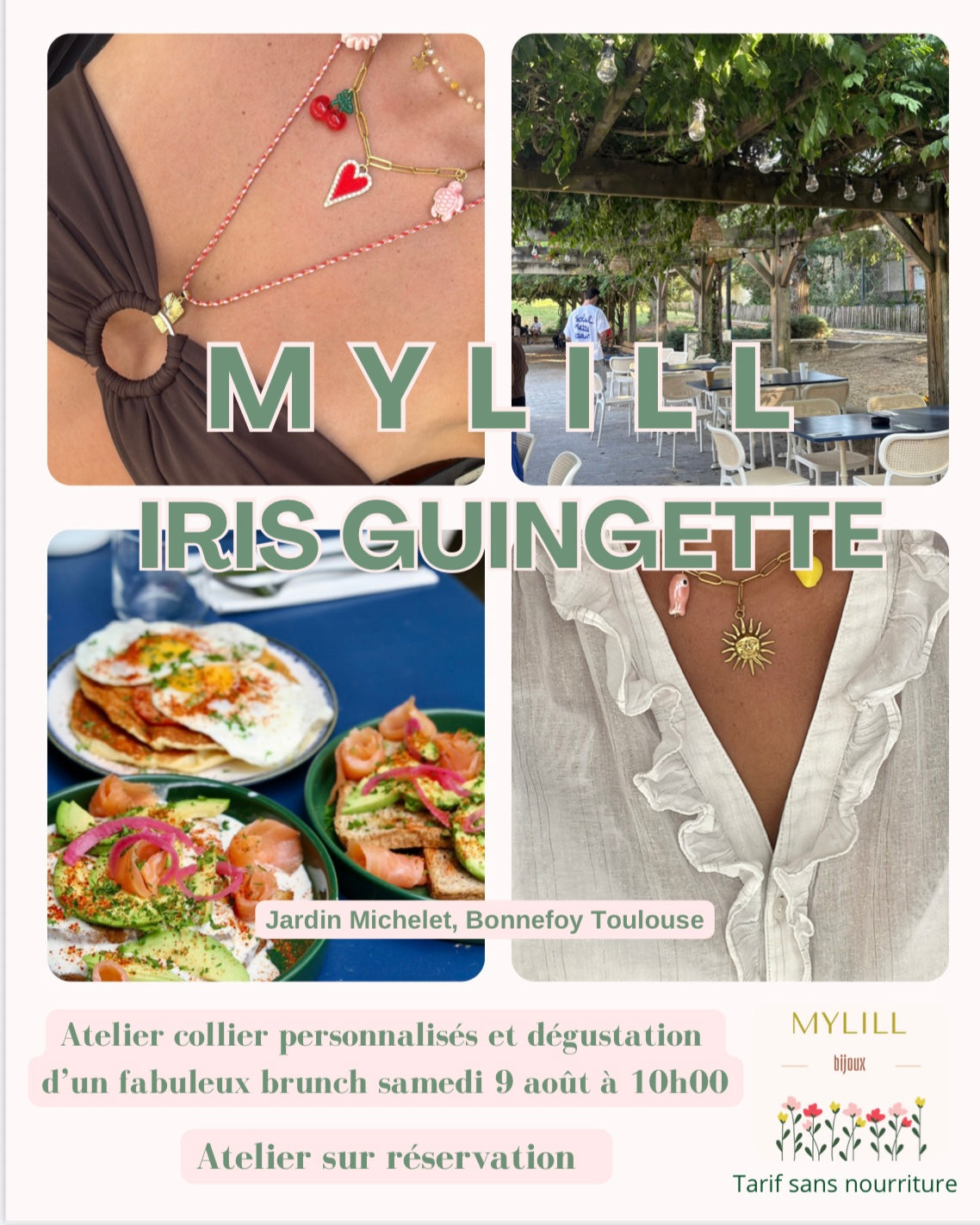 Atelier collier personnalisé IRIS GUINGUETTE Samedi 9 août ✨