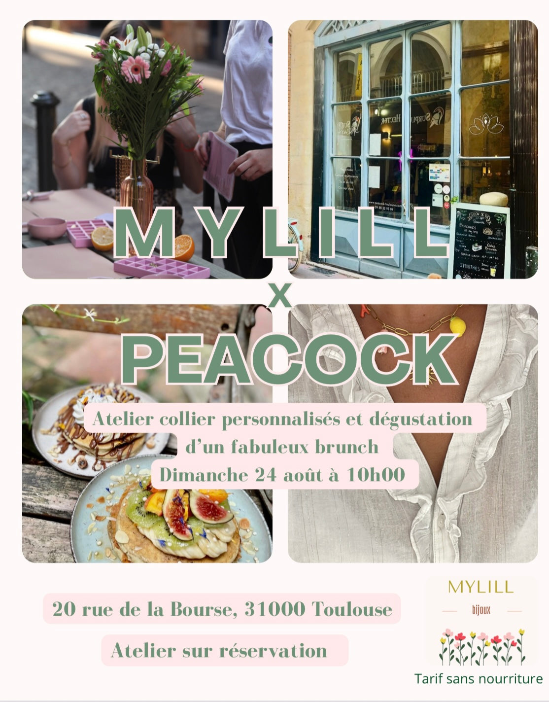 Atelier collier personnalisé Peacock dimanche 24 août 🍒