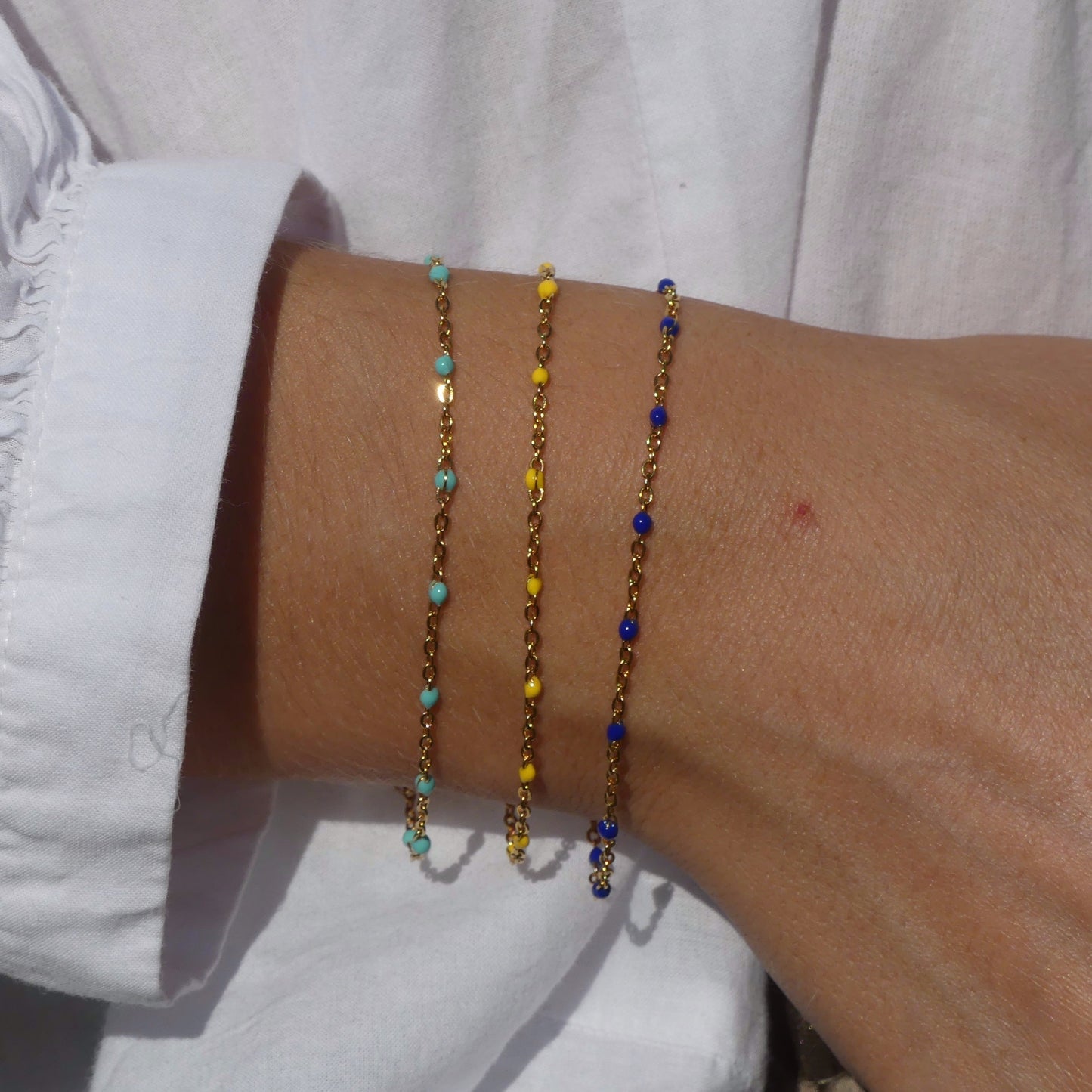 Bracelet perles colorées