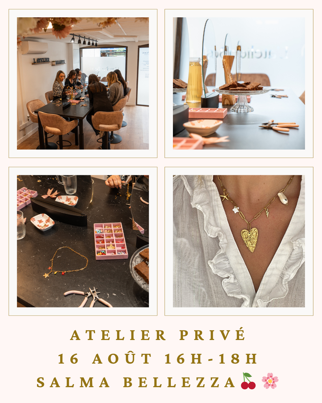Atelier bijoux Salma Bellezza ✨🌸🍒