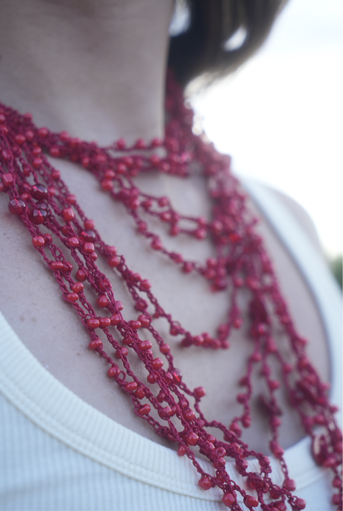 Collier corail rouge