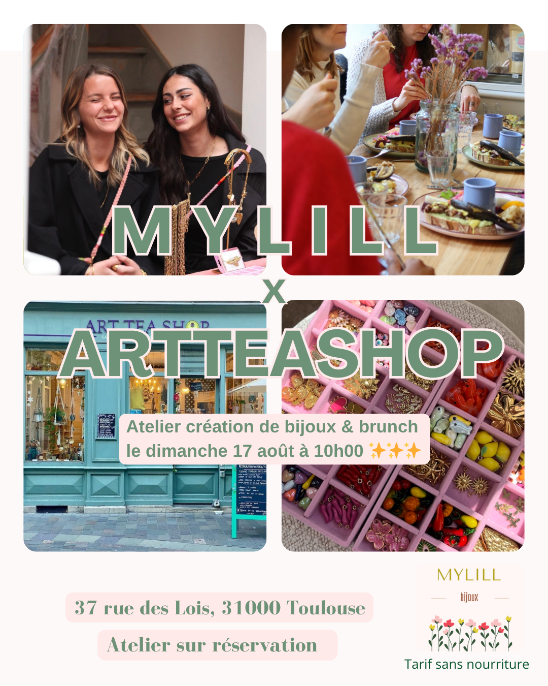 Atelier collier personnalisé Artteashop 17 août ✨🍒🌸