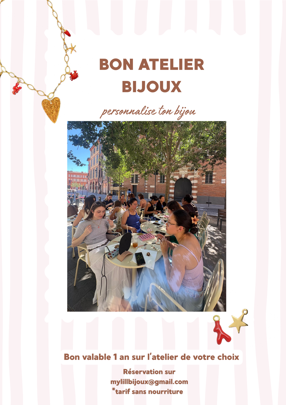 Bon cadeau pour un atelier bijoux personnalisé MyLill