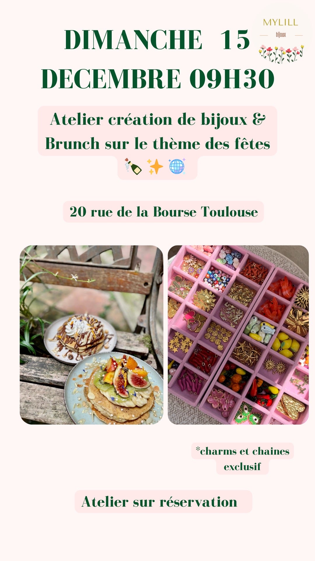 Atelier création bijoux personnalisés et brunch 🥞🌸