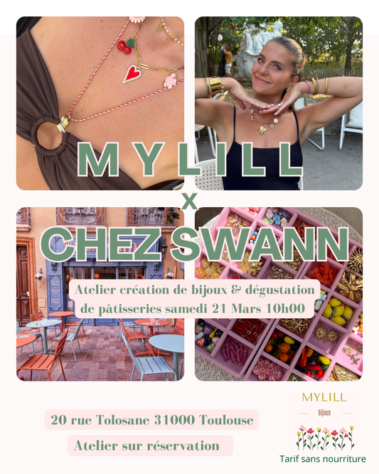 Atelier collier personnalisé avec dégustation de pâtisseries chez du coté de chez Swann (en supplément) samedi 21 mars  ✨🍰