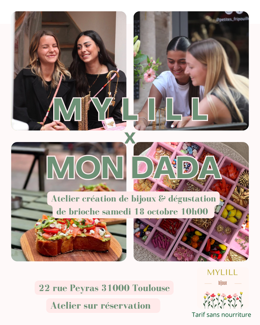 Atelier collier personnalisé chez Mon Dada le samedi 18 octobre à 10h ✨