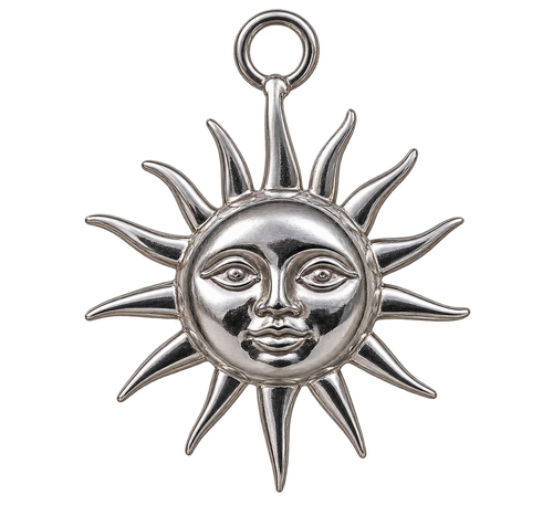 Breloque Soleil argentée