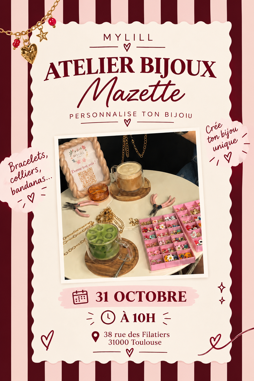 Atelier bijoux — Chez Mazette Toulouse — 31 octobre 🍒