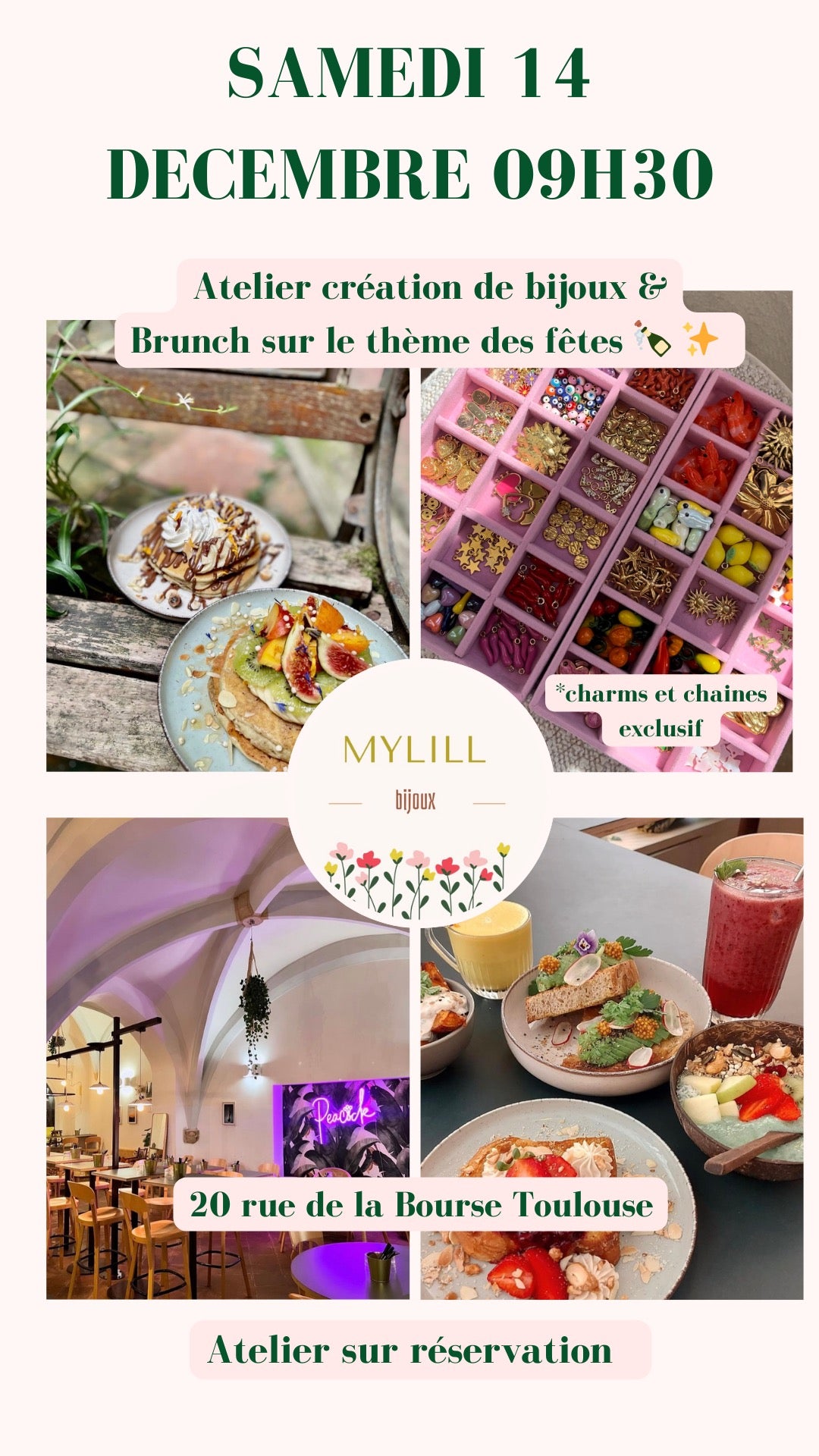 Atelier création bijoux personnalisés et brunch 🥞🌸