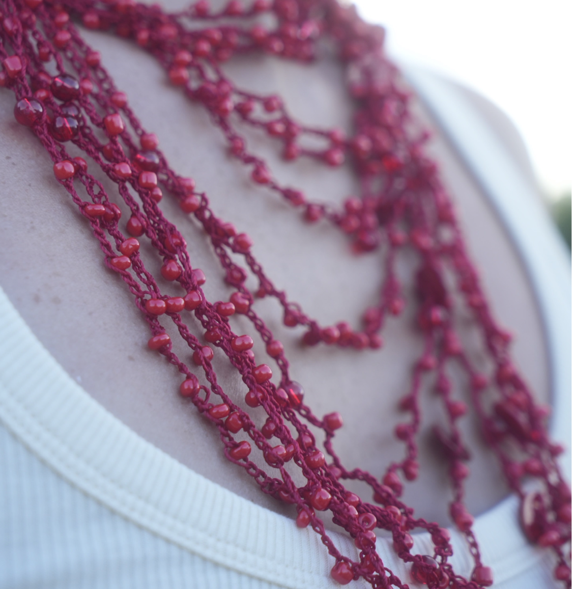 Collier corail rouge
