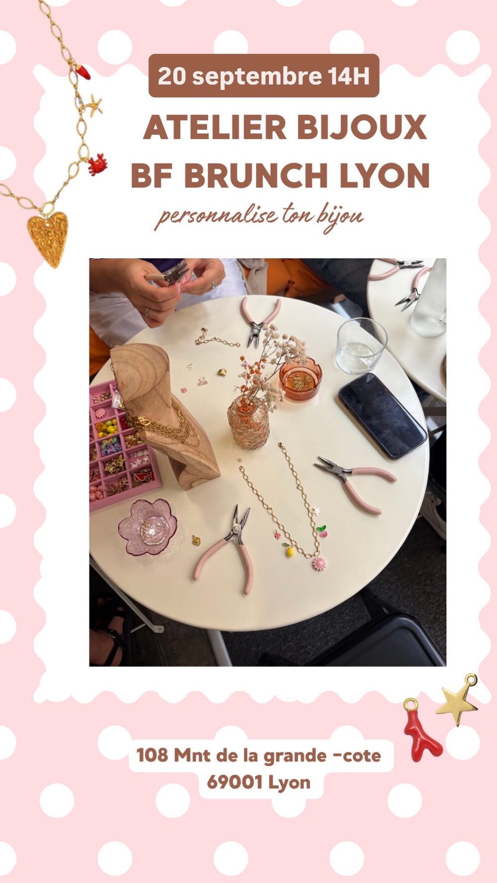 Atelier bijoux MyLill chez BF Brunch à Lyon le 20 septembre