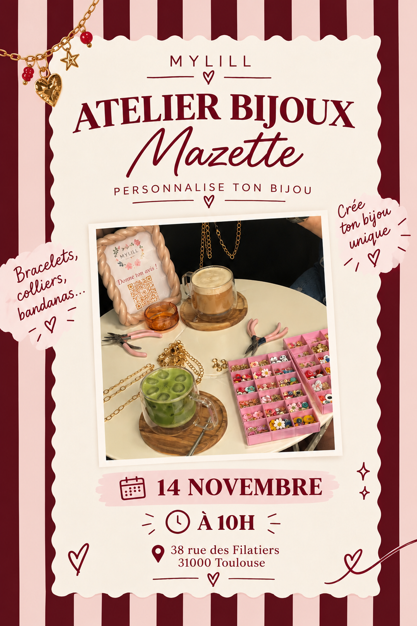 Atelier bijoux — Mazette  Toulouse — 14 novembre 🍒