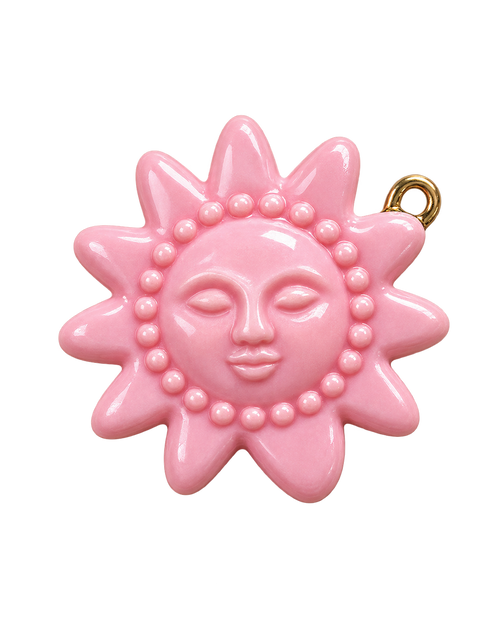 Breloque Soleil rose