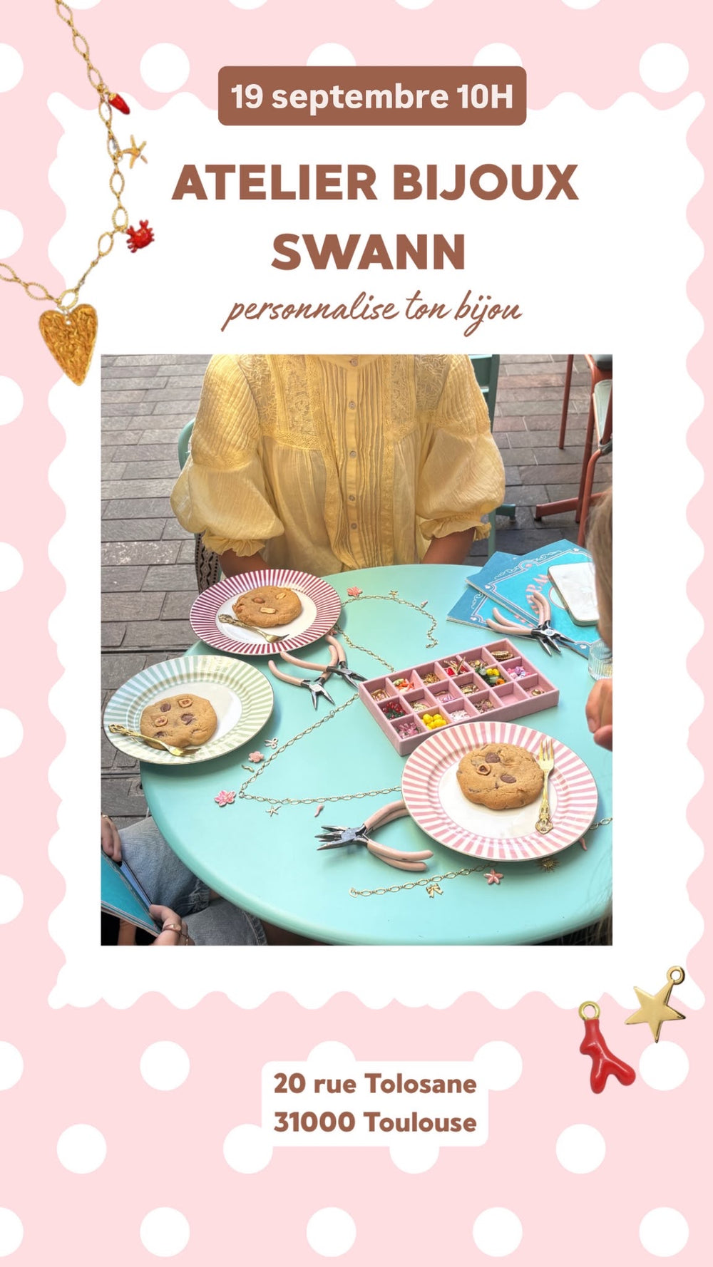 Atelier bijoux MyLill chez Swann à Toulouse le 19 septembre — complet