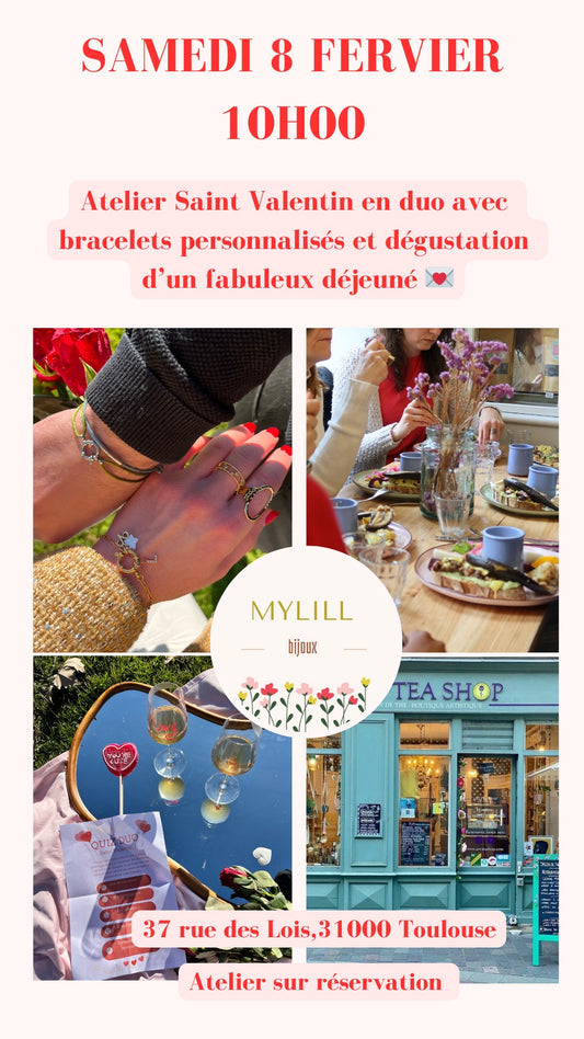 Atelier duo spécial Saint Valentin avec petit déjeuner 8 février 💌