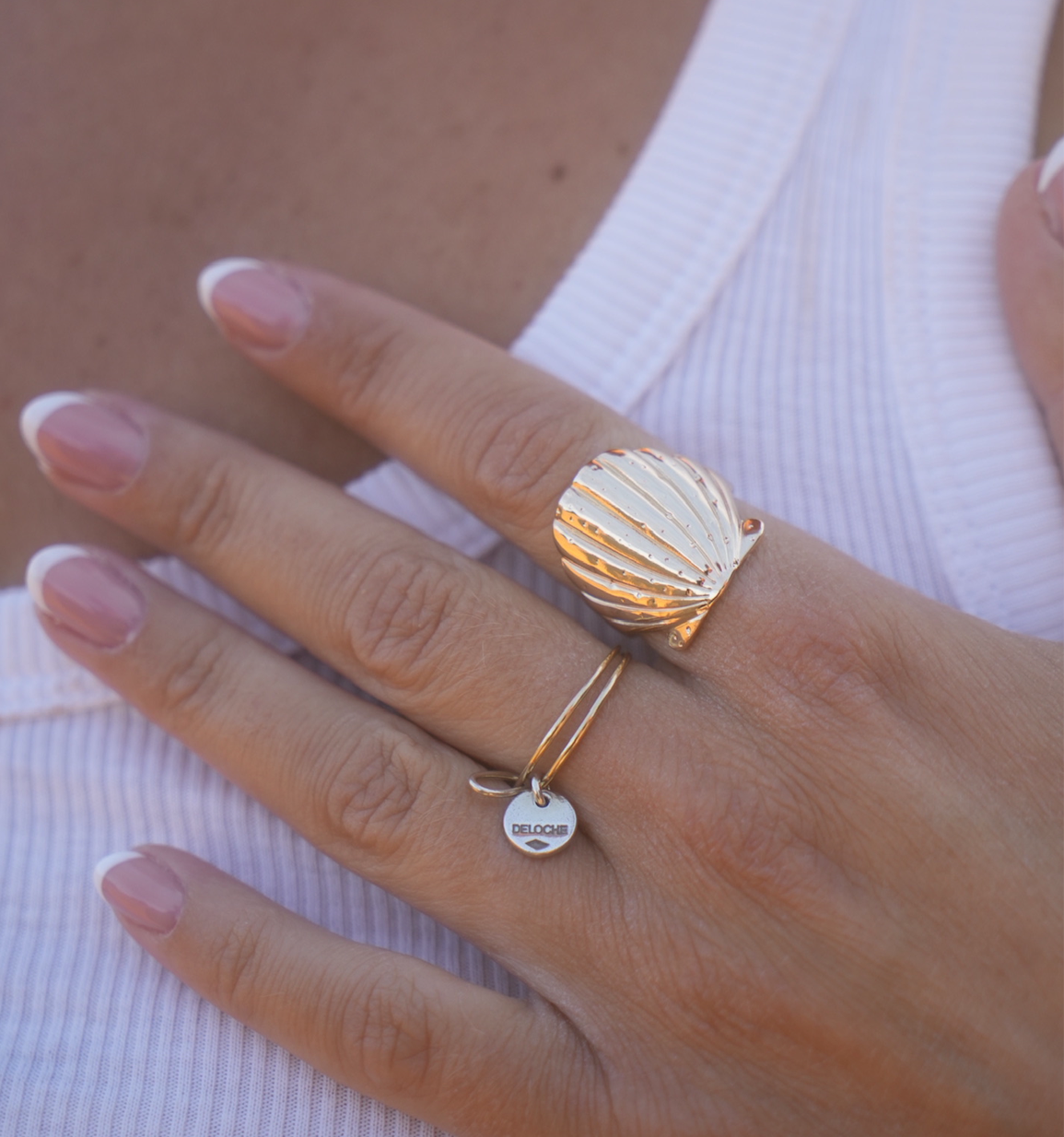 Bague mini coquillage