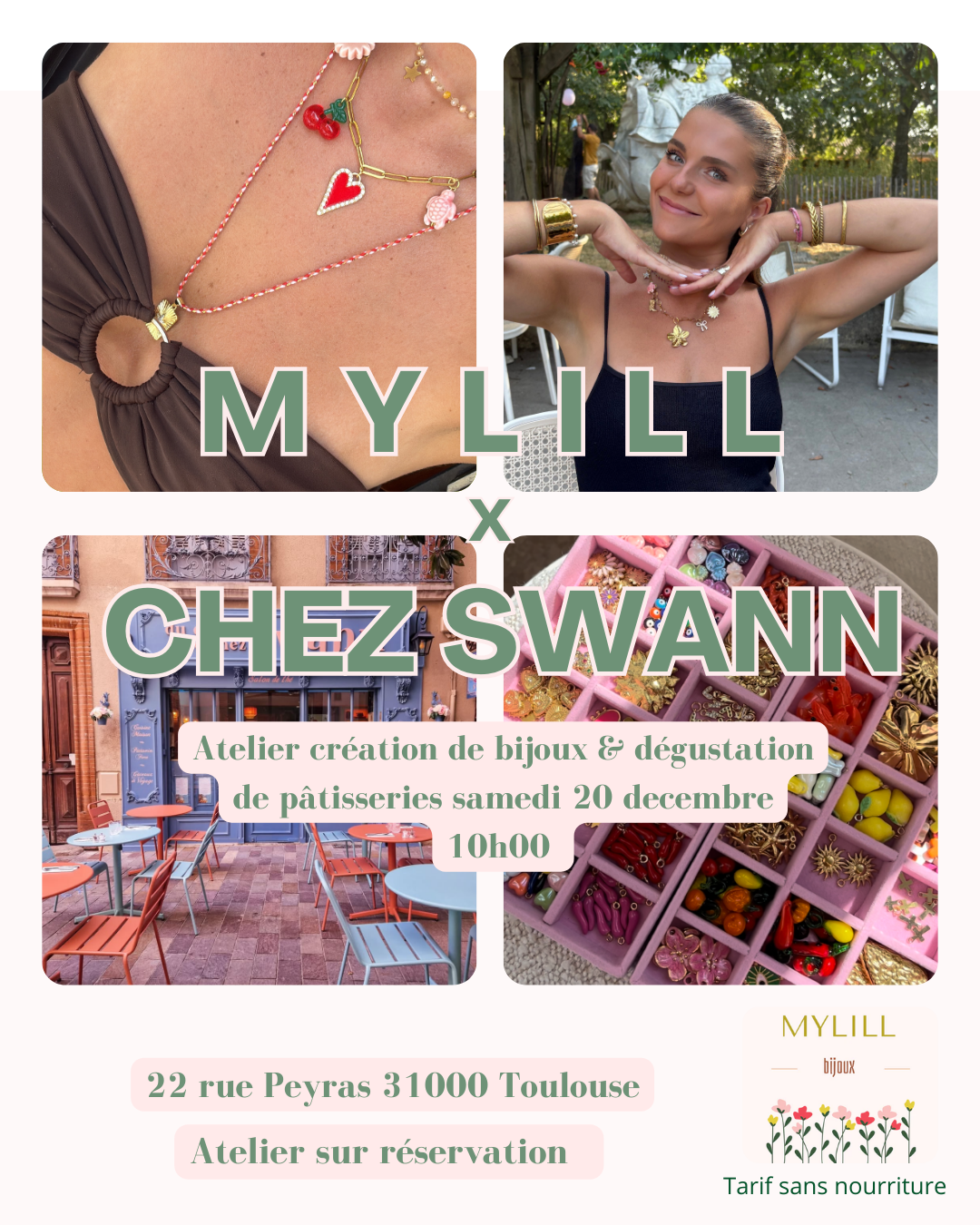 Atelier collier personnalisé chez Swann 20 déc 🍰🌸