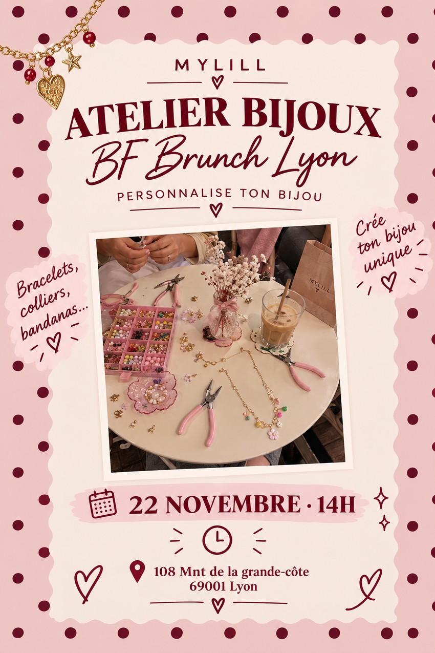 Atelier bijoux — Chez BF brunch Lyon — 22 novembre 🍒