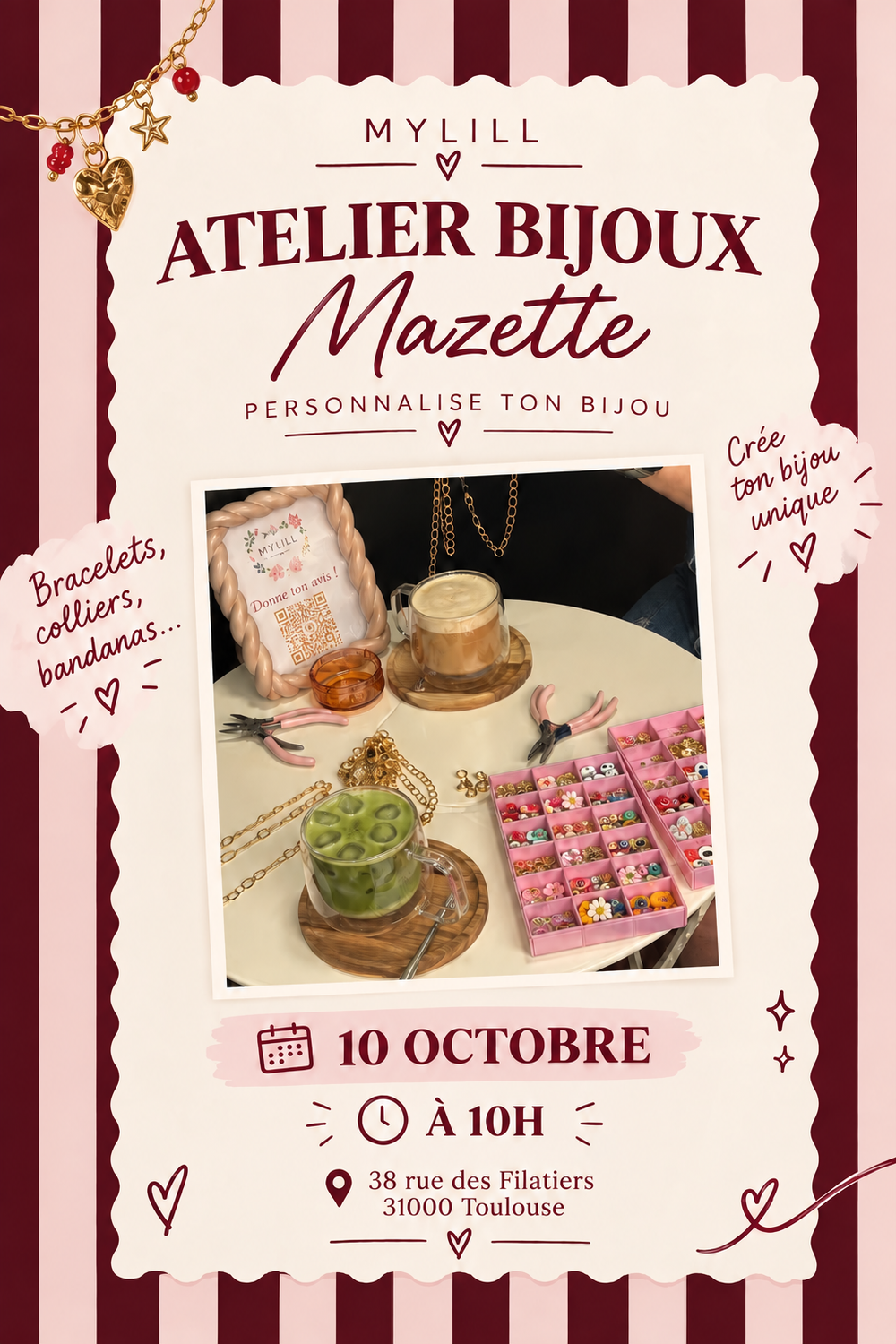 Atelier bijoux — Mazette Toulouse — 10 octobre – bijou MyLill