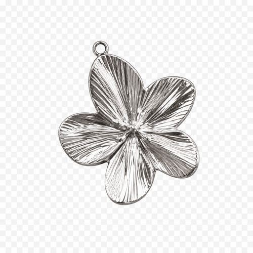 Breloque Fleur argentée