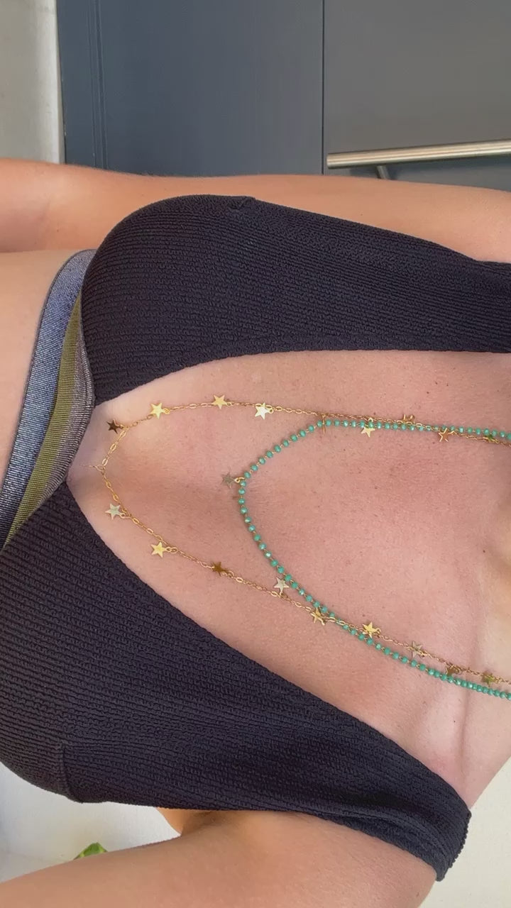 Collier/chaîne de ventre étoile
