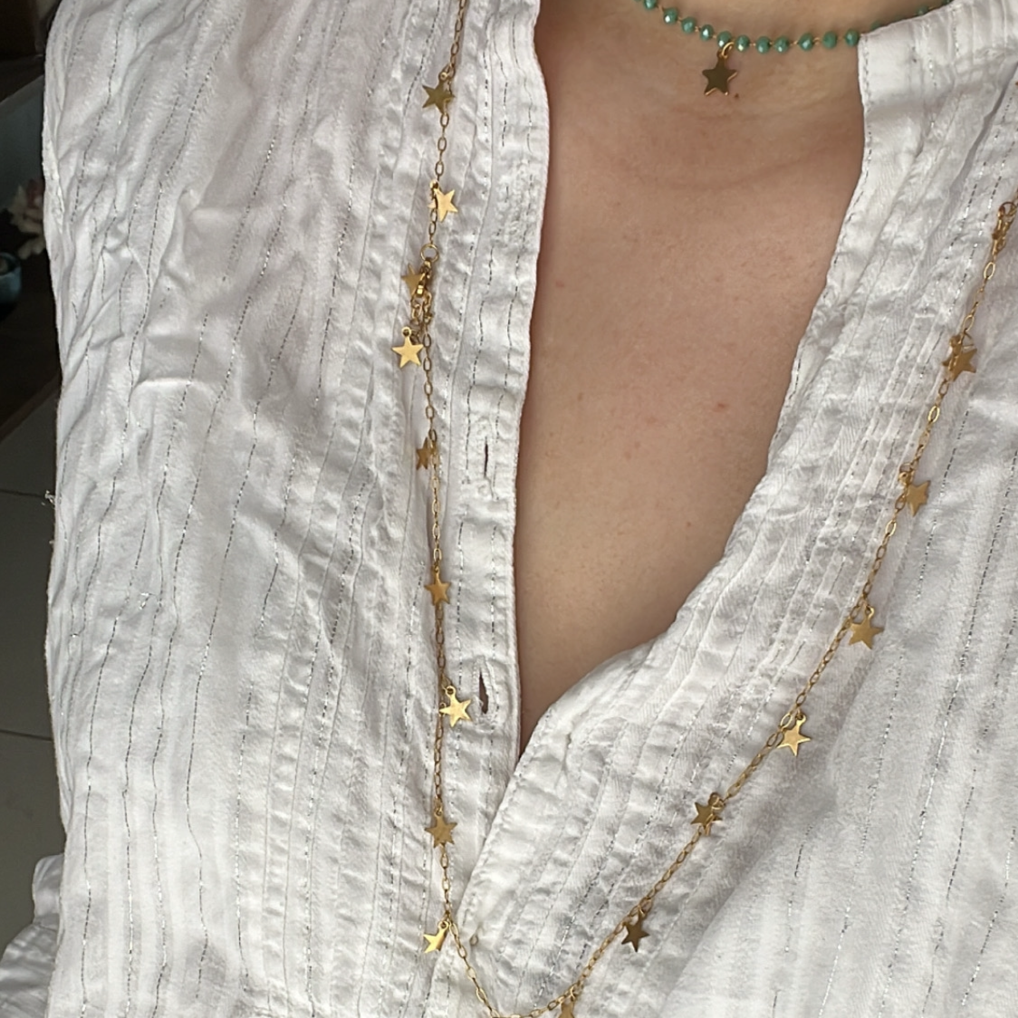 Collier/chaîne de ventre étoile