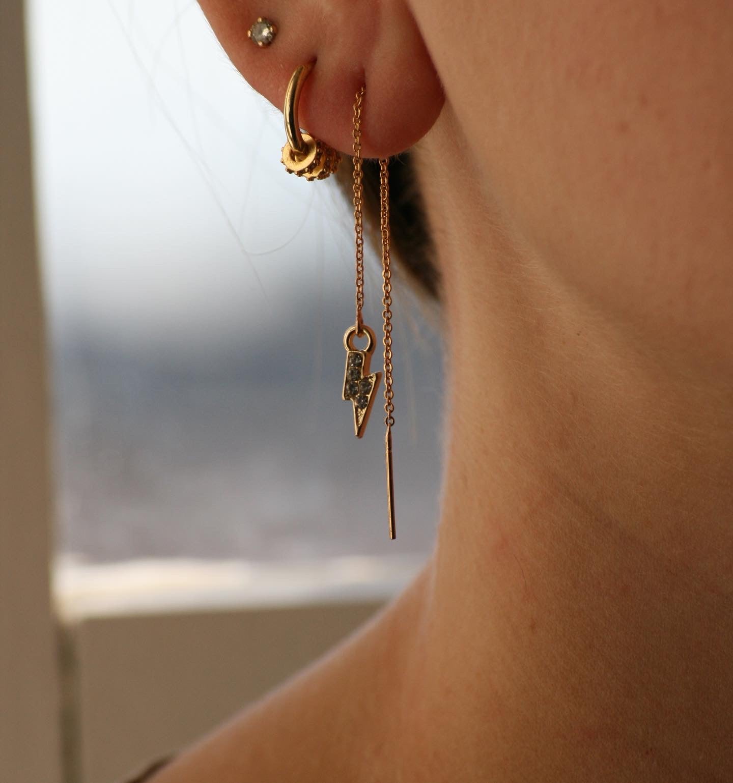 Boucle d’oreille pendante Agathe